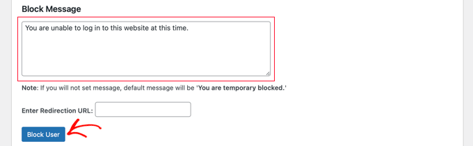 Customize the Block Message