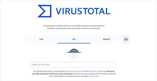 VirusTotal security scanner