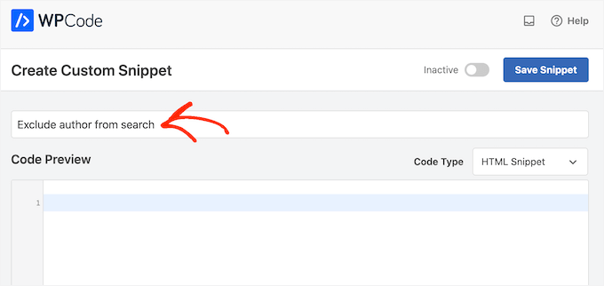 Aggiungere un titolo a uno snippet di codice WordPress personalizzato