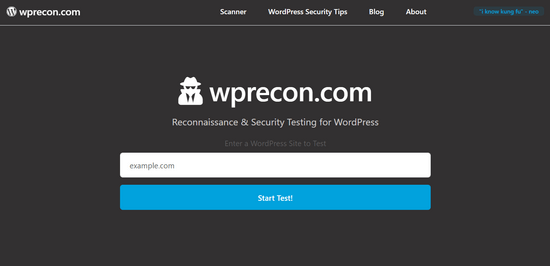 wprecon security scanner