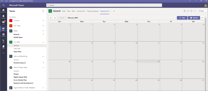 Microsoft Teams Calendar