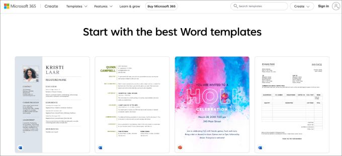 Word templates