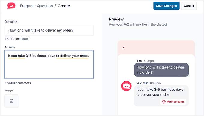 Lägg till vanliga frågor i WPChat Lägg till vanliga frågor i WPChat