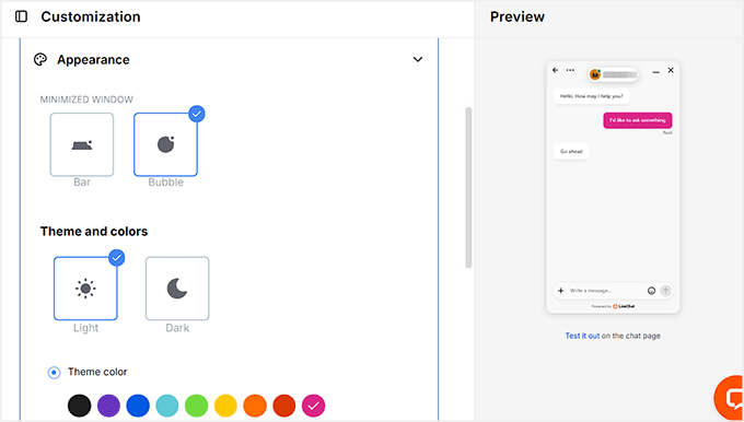 Konfigurera utseendet på chattwidgeten i LiveChat Konfigurera utseendet på chattwidgeten i LiveChat