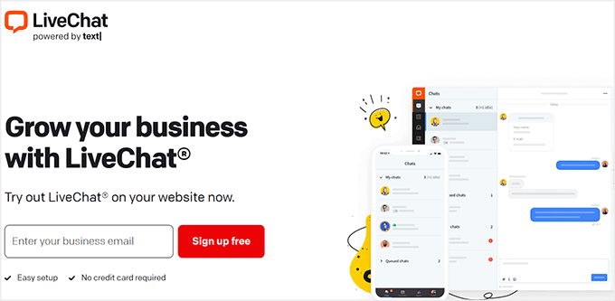 LiveChat-webbplats LiveChat-webbplats