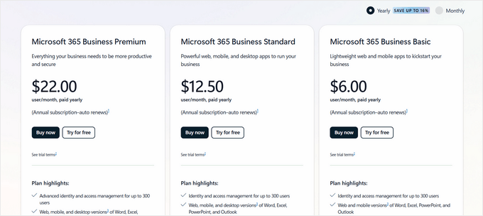Microsoft 365 pricing