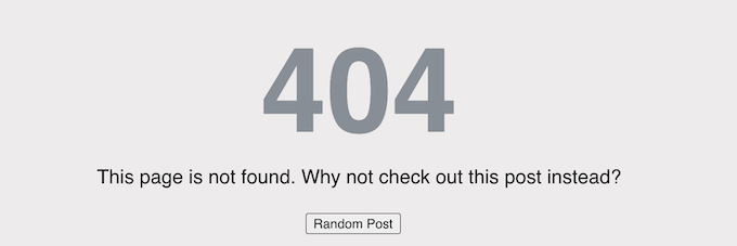 How to redirect to a random post from a 404 page