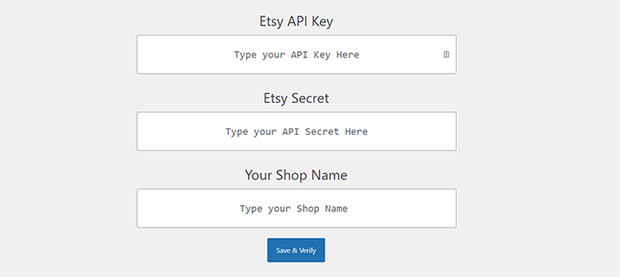 Etsy API 密钥