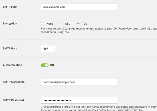 GoDaddy SMTP settings for WP Mail SMTP