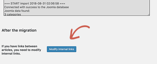 Modify internal links