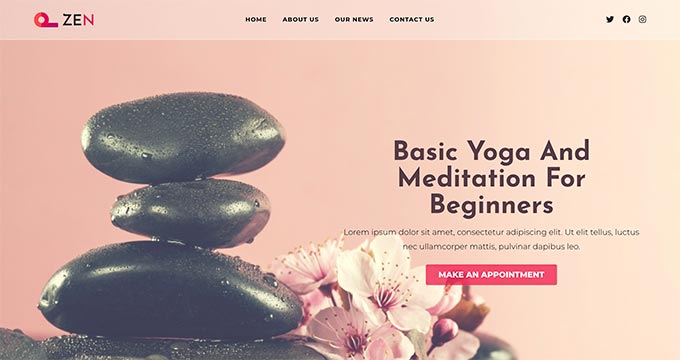 OceanWP WordPress theme for yoga studios