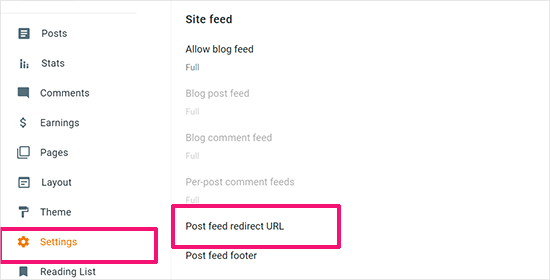 Redirect Blogger RSS feed