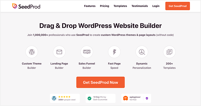 SeedProd website builder