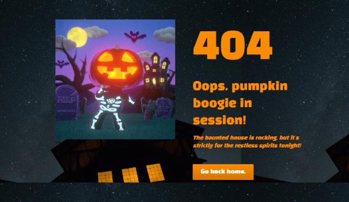 404 page pumpkin boogie in session 