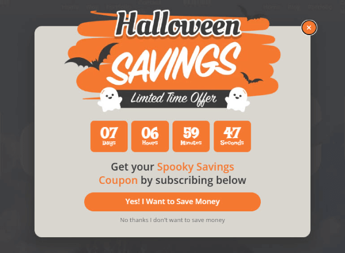 WebHostingExhibit Halloween-savings-1 11 Ways to Bring Halloween Effects to Your WordPress Site  