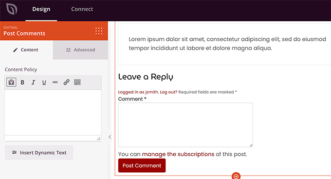 Edit your comment form in SeedProd