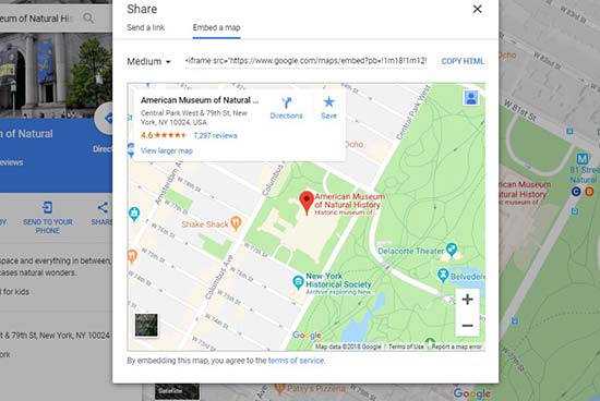 Google maps embed