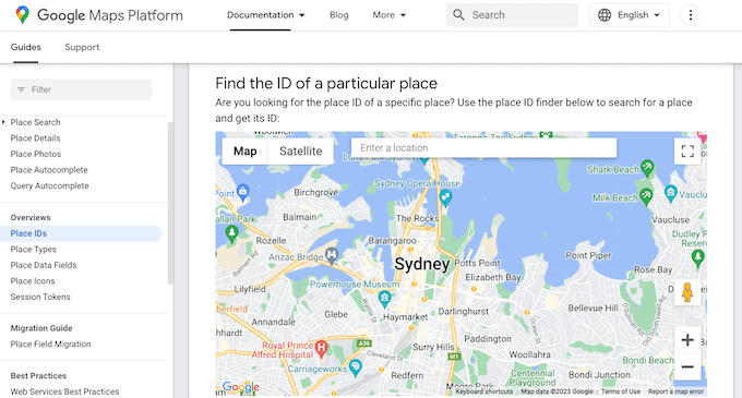 How to find the place ID for a business or location