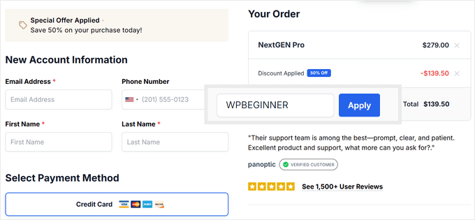 Kod promocyjny Imagely WPBEGINNER