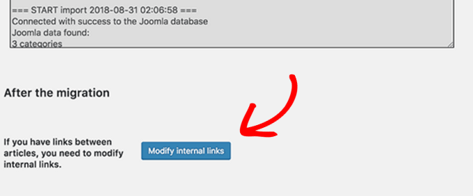 Modify internal links