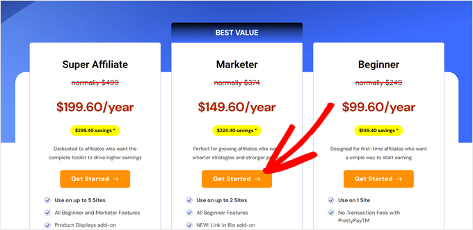 PrettyLinks Pricing and Plans