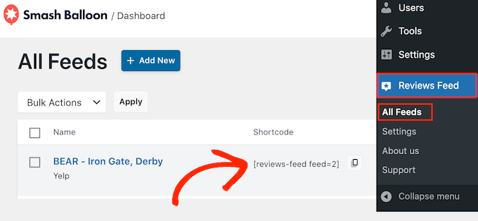 Adding a review feed to WordPress using shortcode