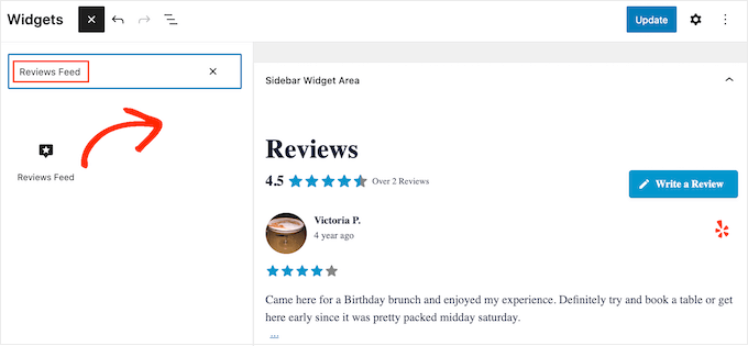 WebHostingExhibit reviews-feed-sidebar How to Show Google, Facebook, and Yelp Reviews in WordPress  