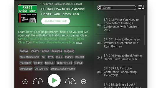 Smart Podcast Player Preview