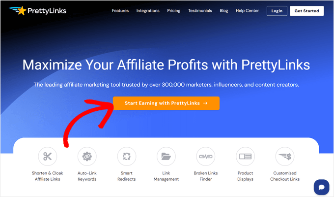 PrettyLinks Pro Website