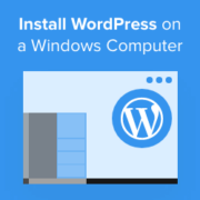Install WordPress on a Windows computer