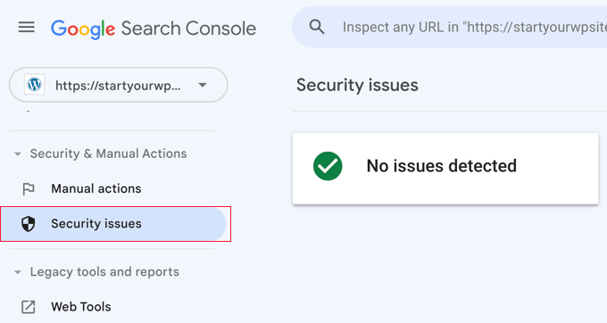 Google Search Console Security Issues