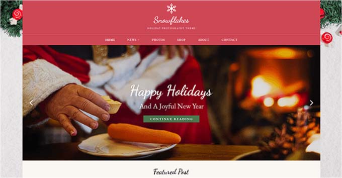 WebHostingExhibit snowflakes-theme 7 Ways to Spread the Holiday Spirit With Your WordPress Site  