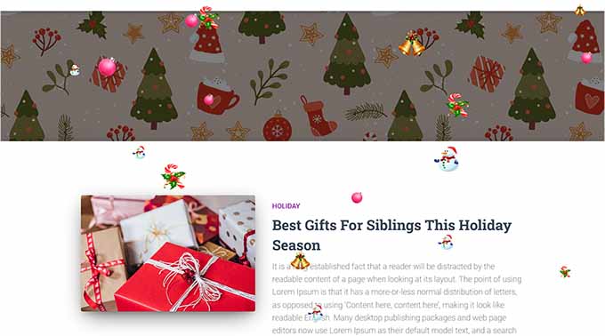 WebHostingExhibit weather-effect-preview 7 Ways to Spread the Holiday Spirit With Your WordPress Site  