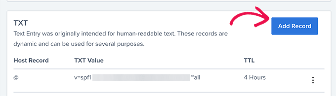 Add TXT record to your DNS