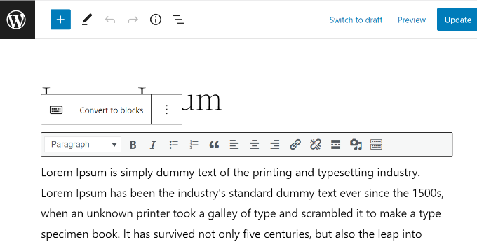 Convert to blocks option