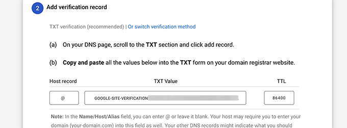 Copiar registro DNS