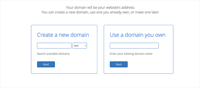 Enter your domain name