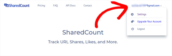 SharedCounts.com account