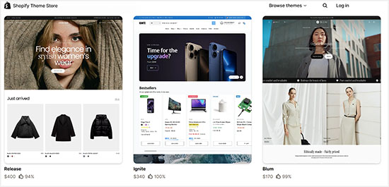 Shopify theme store