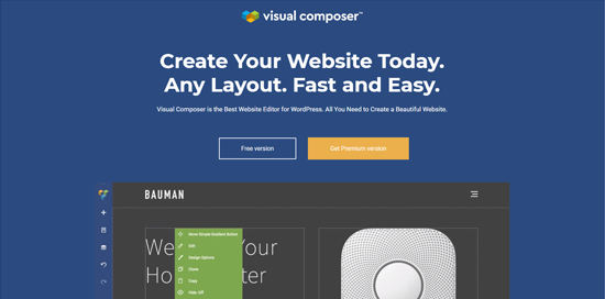Visual Composer 网站构建器插件