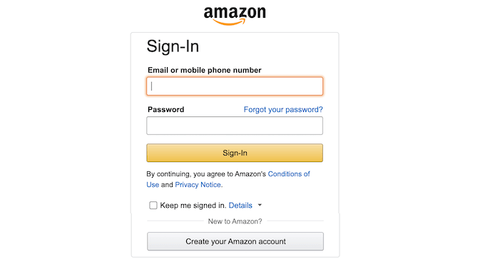 Registering for Amazon associates