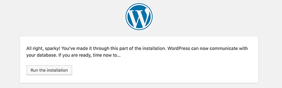 WordPress can now connect to your database