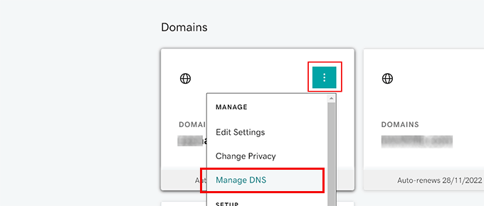 Manage DNS