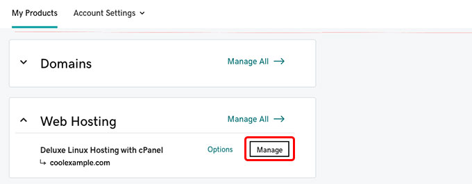 Manage hosting