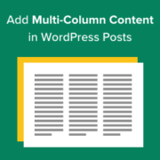 How to add multi column content in WordPress posts