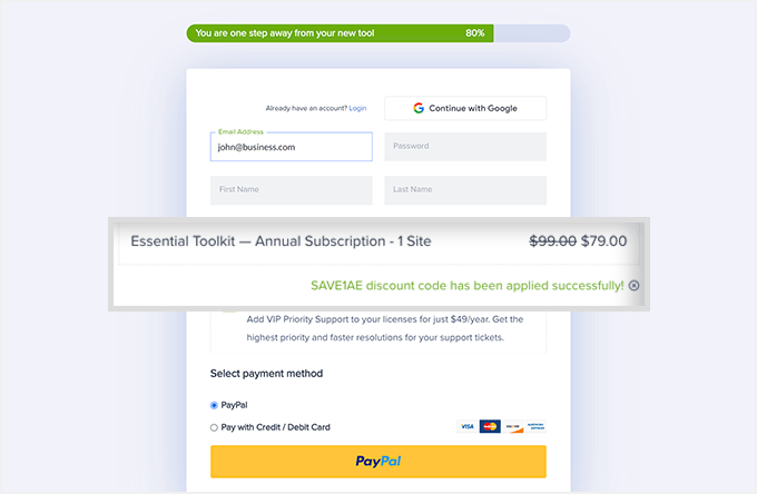 Enter coupon Astra theme checkout page