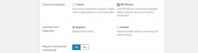 Control user comments and ratings