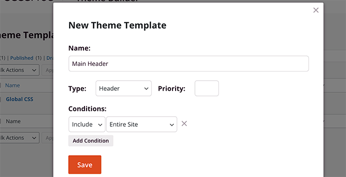 Create a theme template