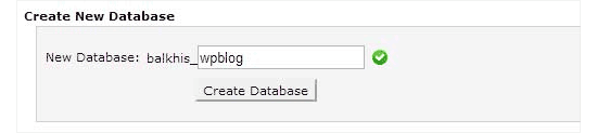 Create database