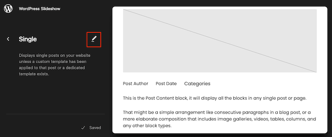 Customizing a block-based WordPress template